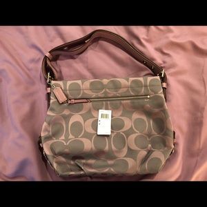 Coach 24CM Heather Lilac Signature Hobo Duffle